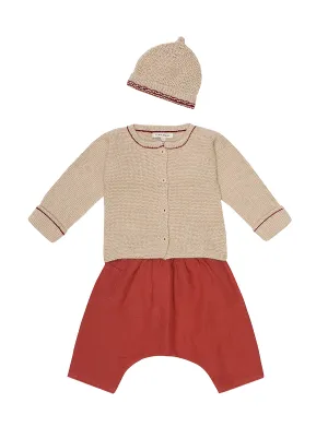 [18m] Caramel Baby & Child Aldgate Baby Trousers - Army Green OR Paprika