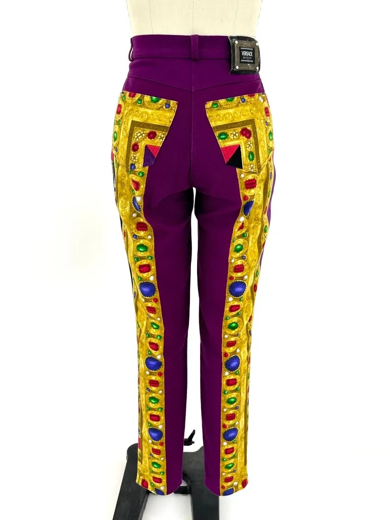 1991 Runway Gianni Versace Madonna Crucifix Jeans