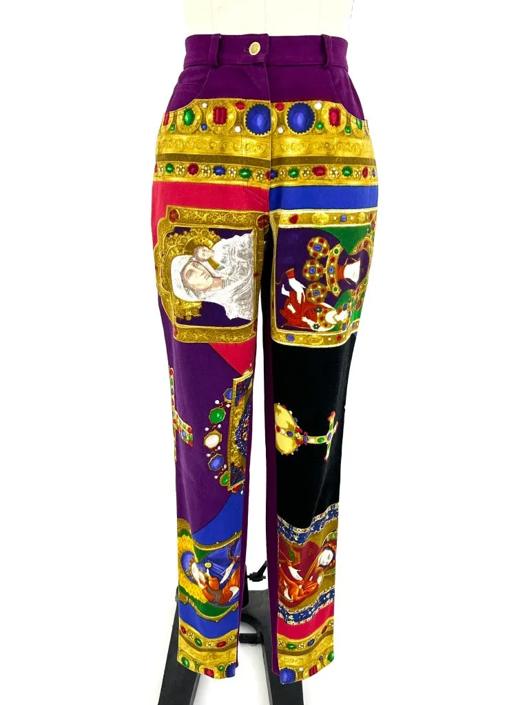 1991 Runway Gianni Versace Madonna Crucifix Jeans