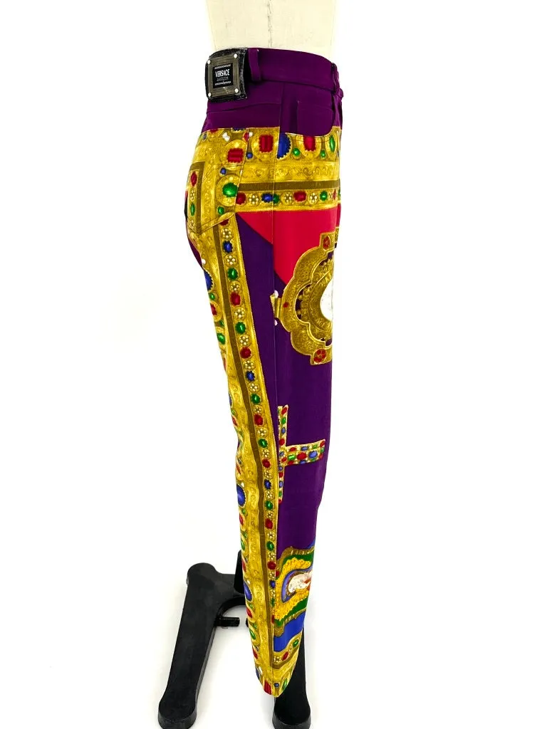 1991 Runway Gianni Versace Madonna Crucifix Jeans