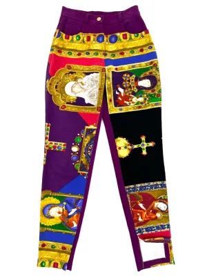 1991 Runway Gianni Versace Madonna Crucifix Jeans