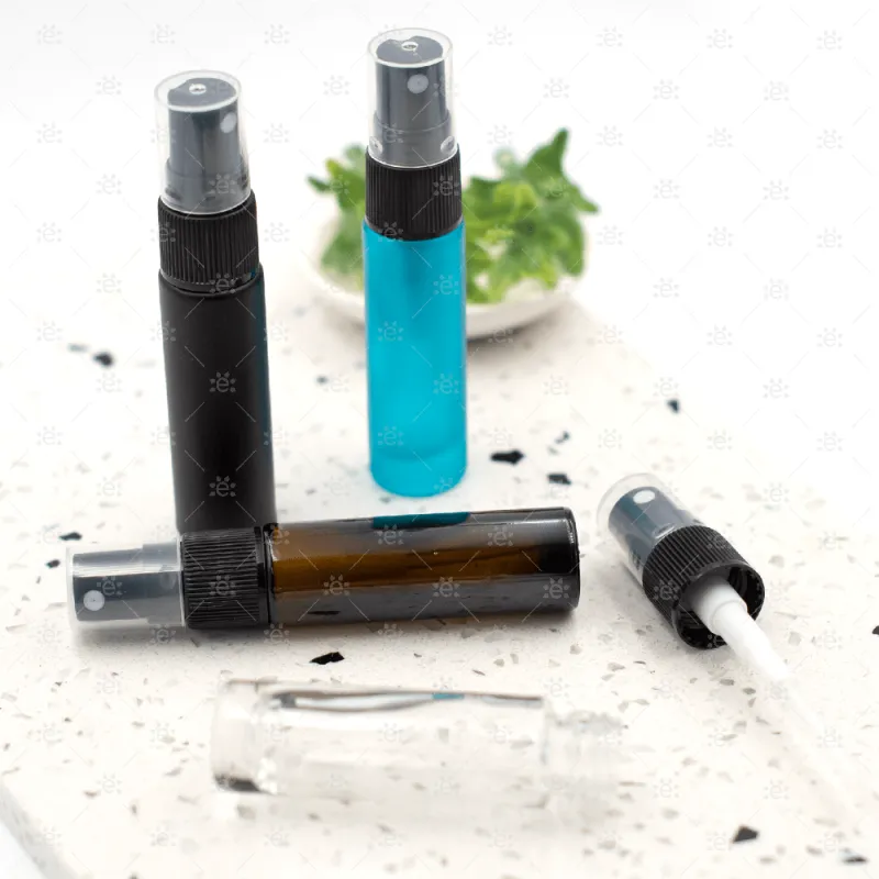 5ml White Matte Deluxe Glass Spray Bottle (5 pack)