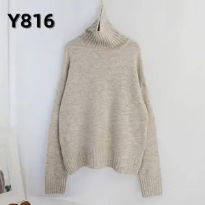 Aachoae Autumn Winter Women Knitted Turtleneck Cashmere Sweater 2020 Casual Basic Pullover Jumper Batwing Long Sleeve Loose Tops