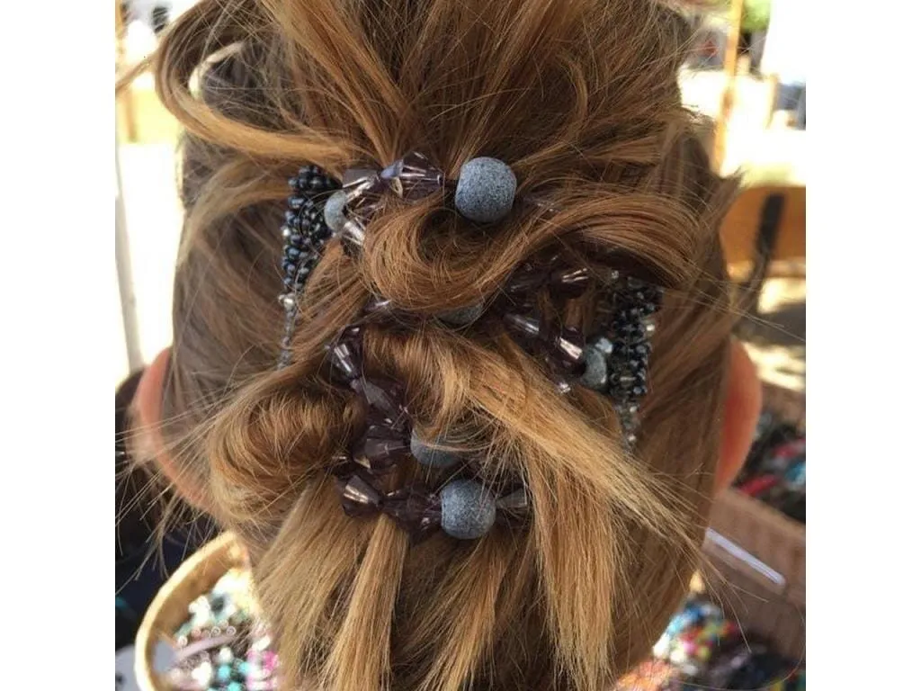 African Butterfly Wire Hair Clip - 7 Tong 544