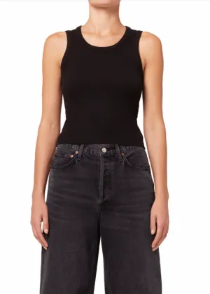 AGOLDE Shrunken Poppy Tank in Black