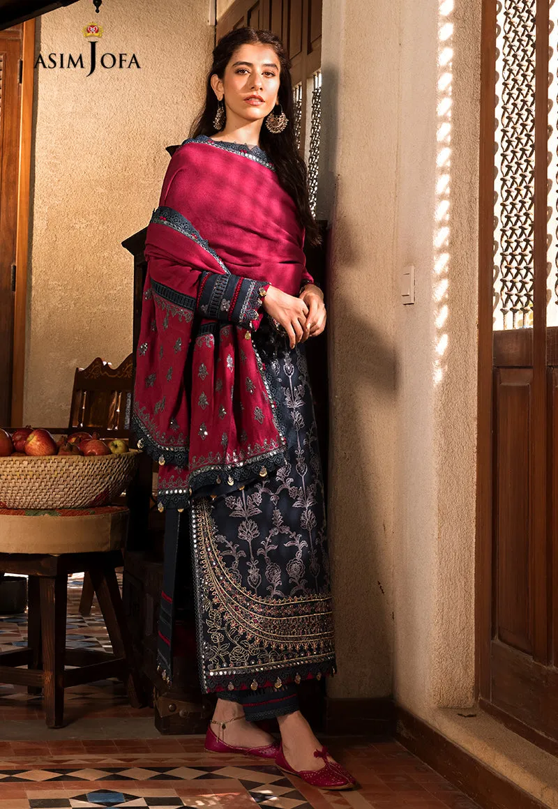 AJK-06 |  Asim Jofa The Syra Edit Kashmiri Embroidered Collection 2022 | Unstitched Embroidered Winter Suits