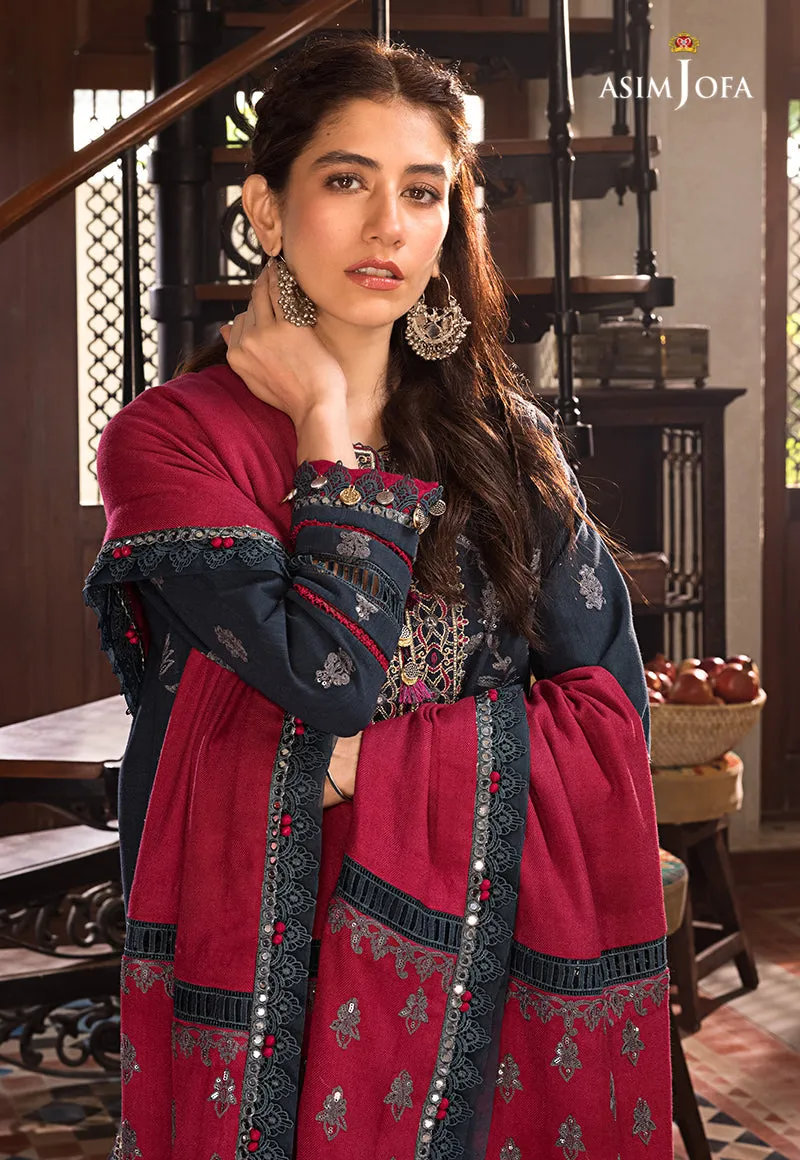 AJK-06 |  Asim Jofa The Syra Edit Kashmiri Embroidered Collection 2022 | Unstitched Embroidered Winter Suits