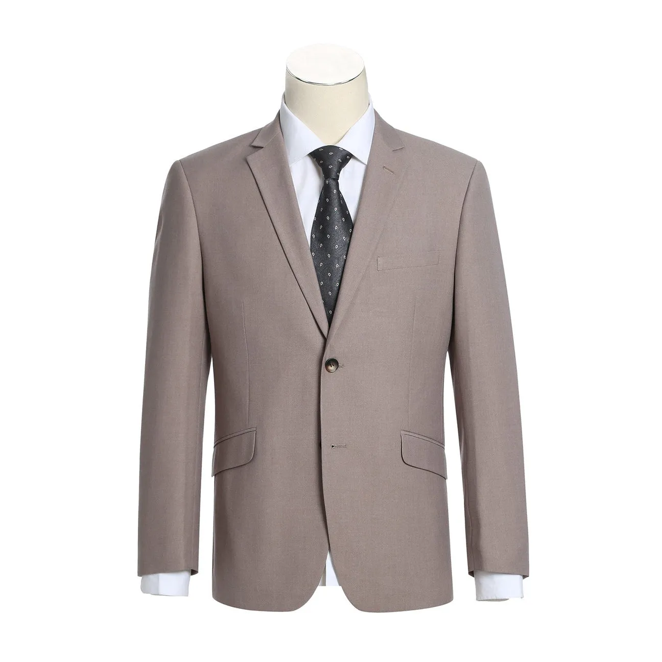 Alessandro Vitello by Renoir Gray Slim Fit 2-Piece Single Breasted Notch Lapel Suit 201-103
