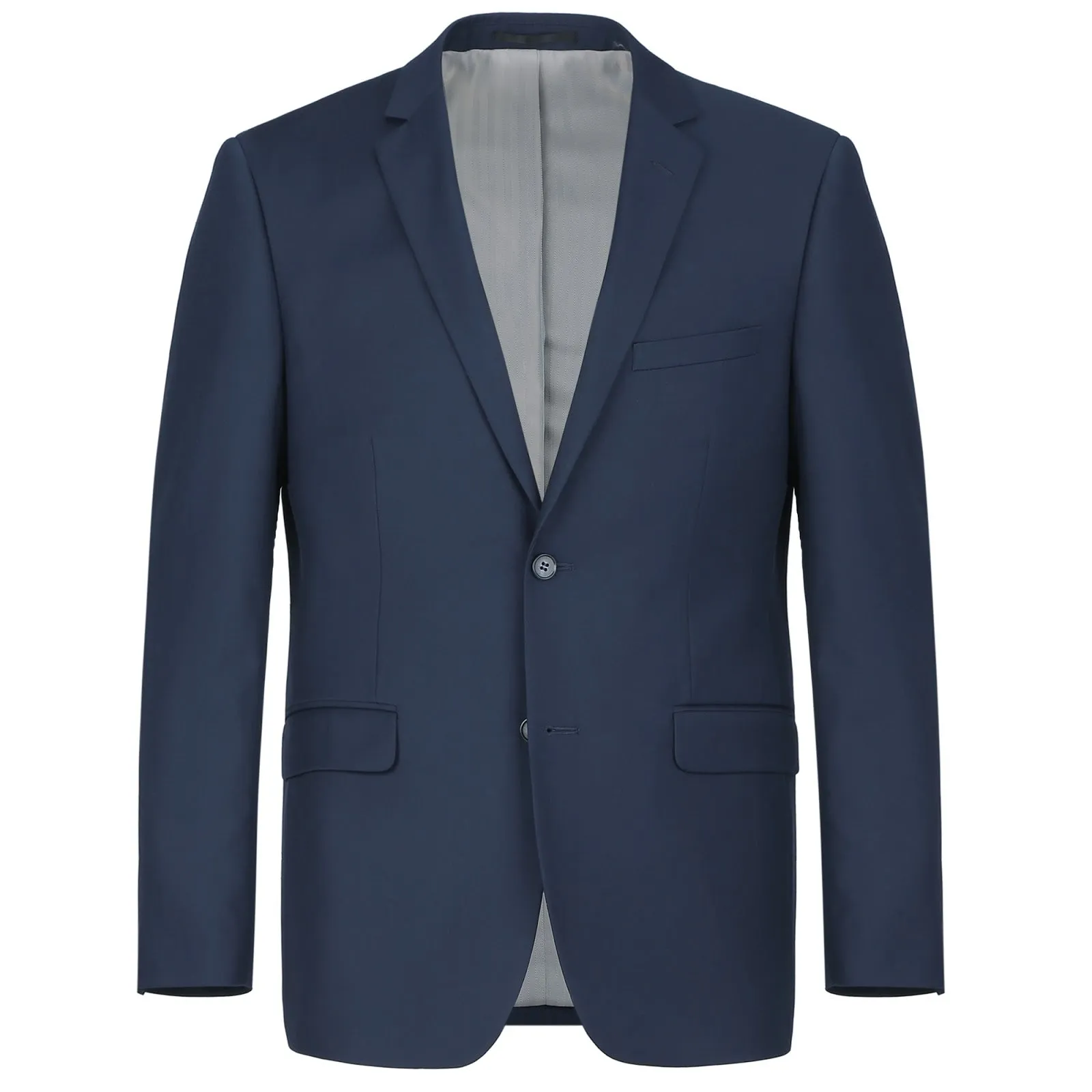 Alessandro Vitello by Renoir Navy Blue 2-Piece Slim Fit Single Breasted Notch Lapel Suit 201-19