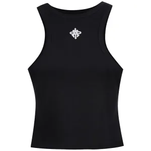 Alpha Cross Ribbed Tank Top (Black)