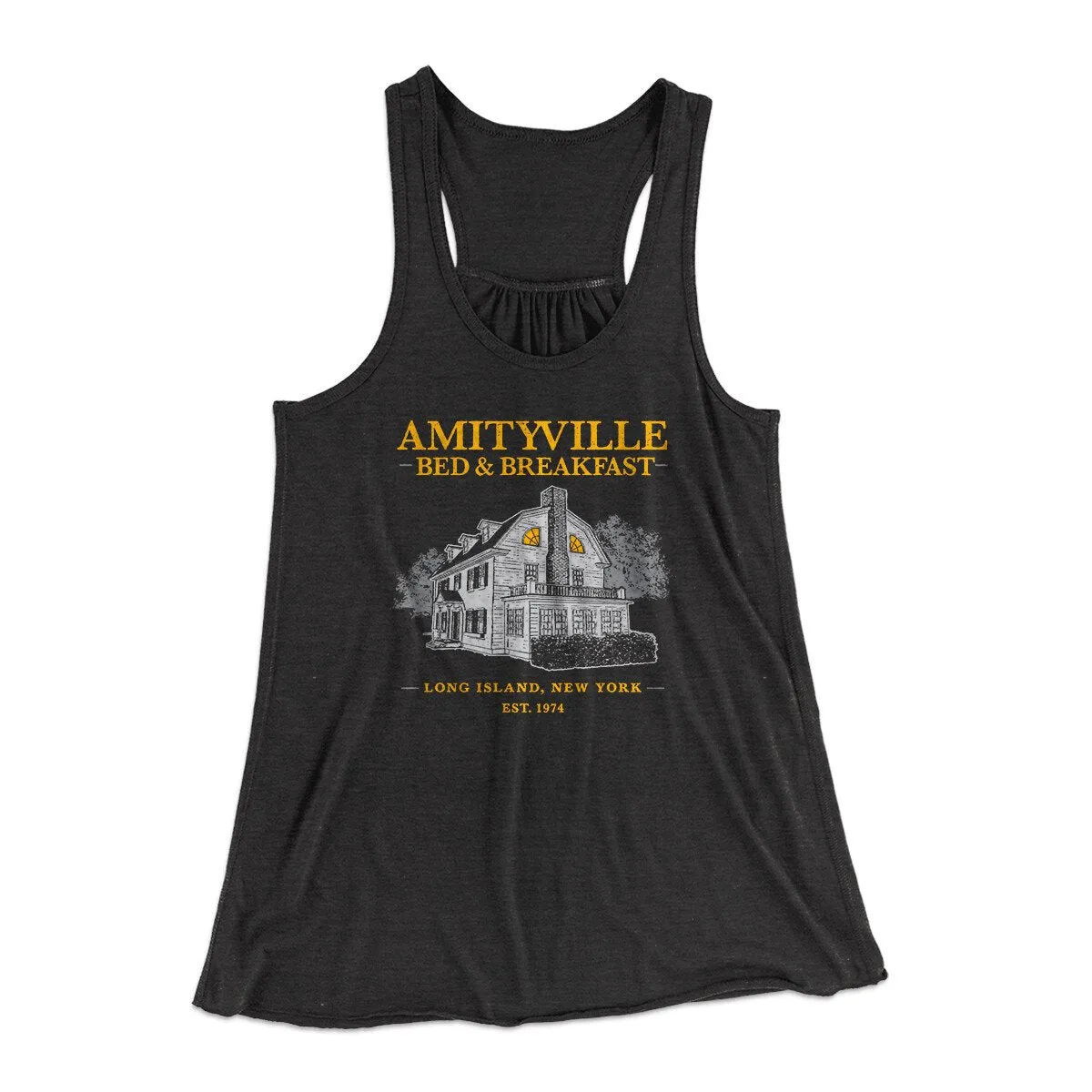 Amityville Bed And Breakfast Women's Flowey Racerback Tank Top