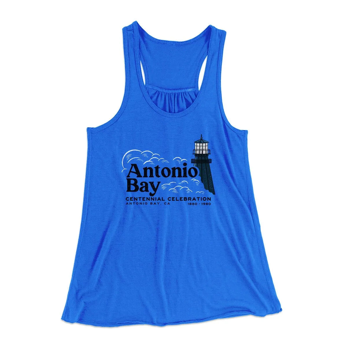 Antonio Bay Centennial Women's Flowey Racerback Tank Top