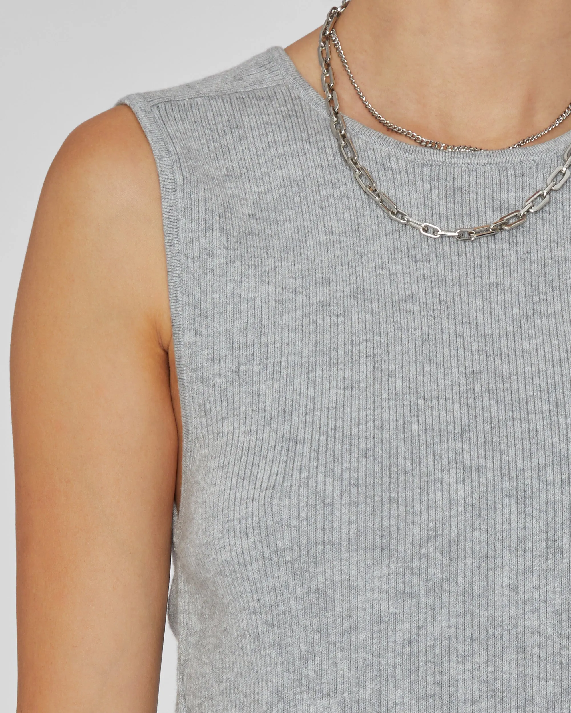 Ariana Muscle Ribbed Sweater Tank