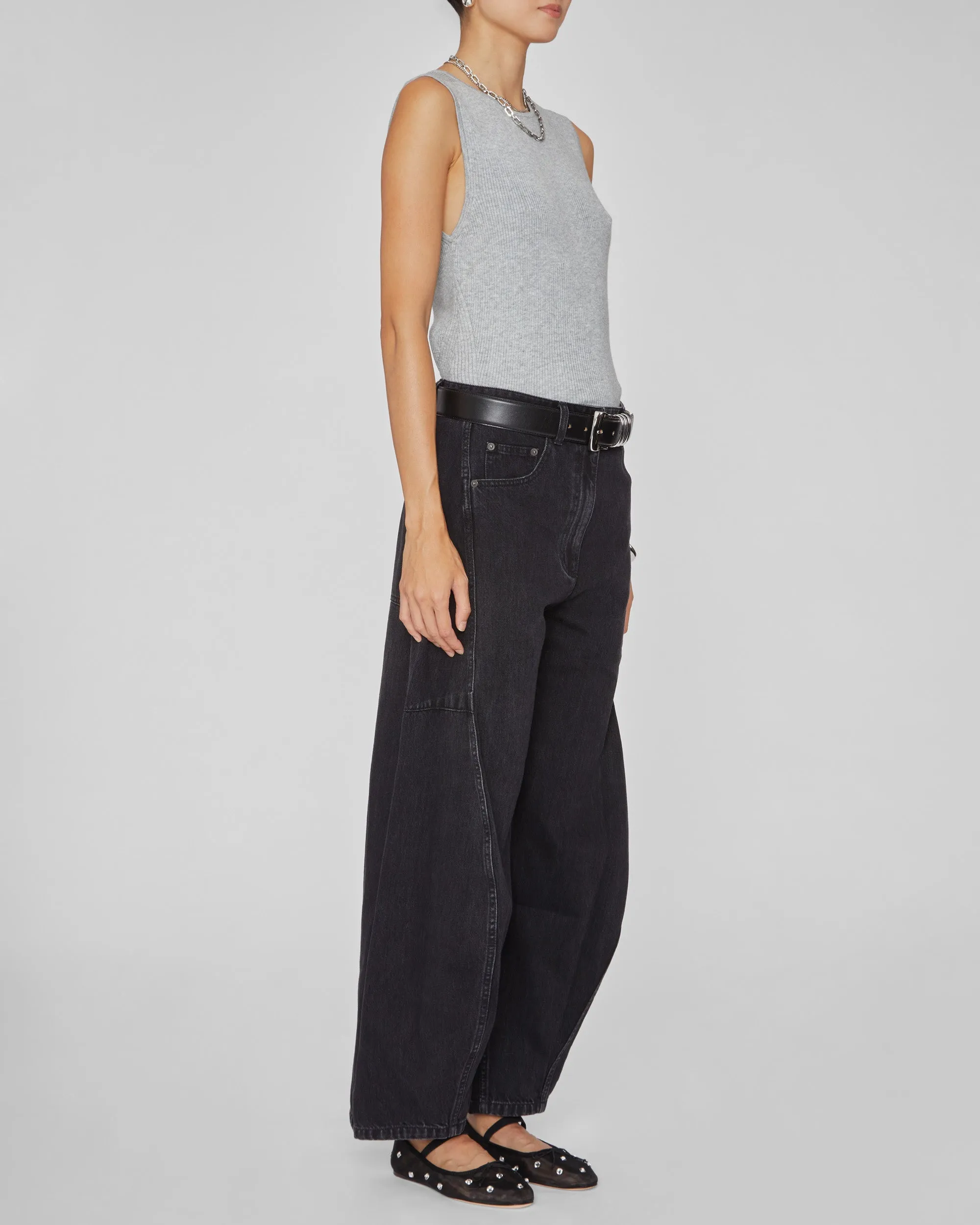 Ariana Muscle Ribbed Sweater Tank