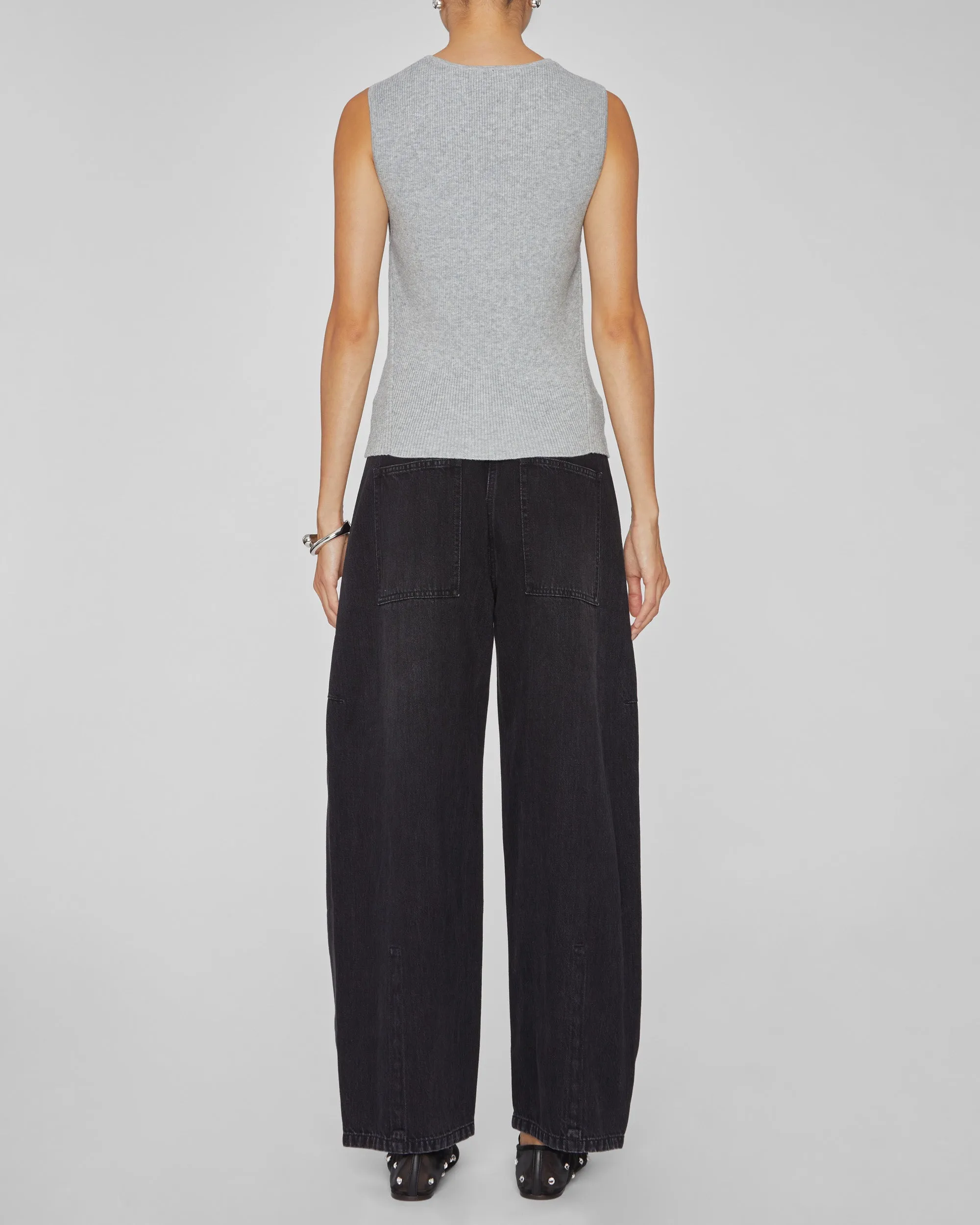 Ariana Muscle Ribbed Sweater Tank