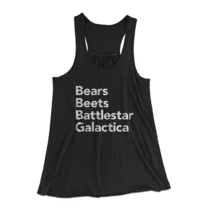 Bears, Beets, Battlestar Galactica Women's Flowey Tank Top
