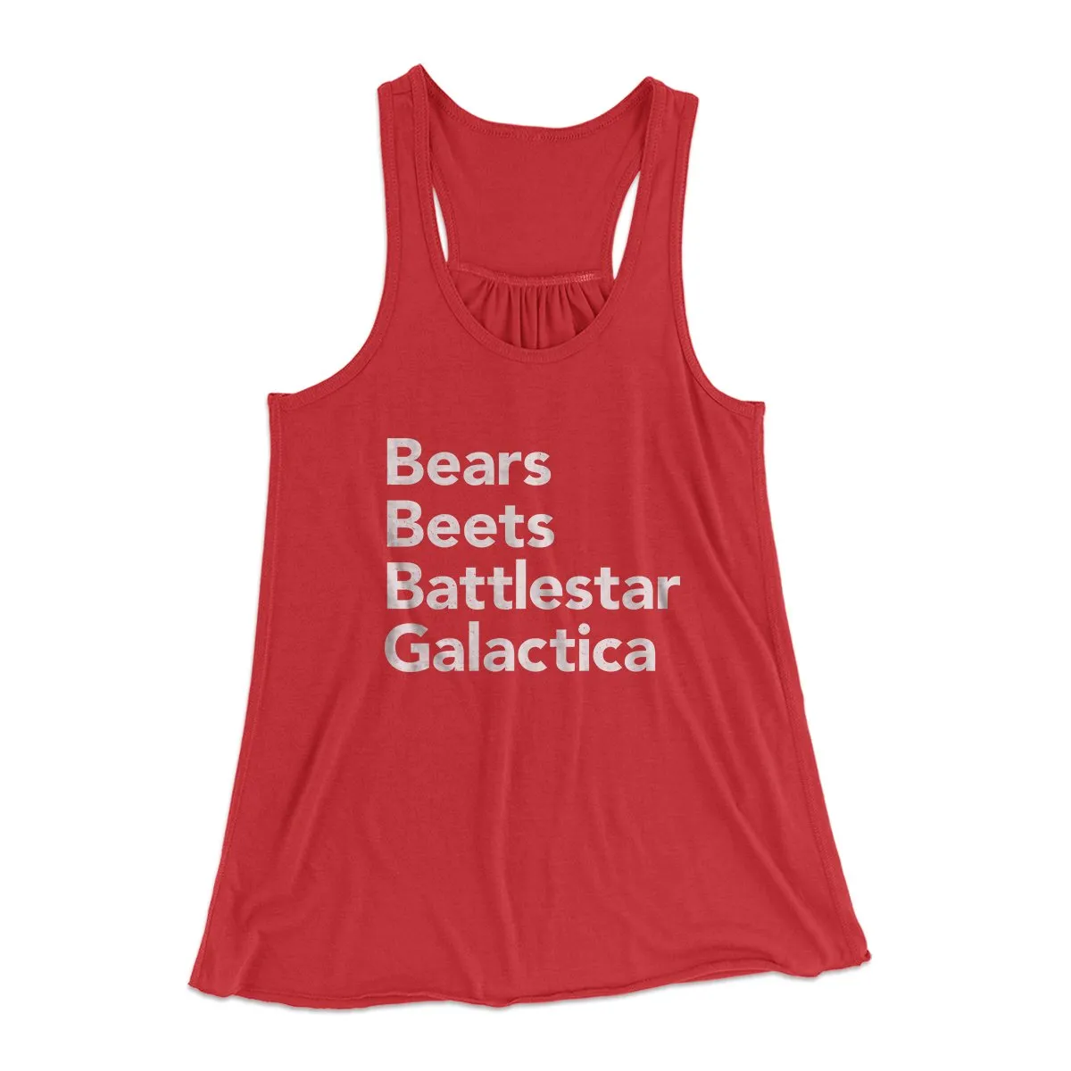 Bears, Beets, Battlestar Galactica Women's Flowey Tank Top