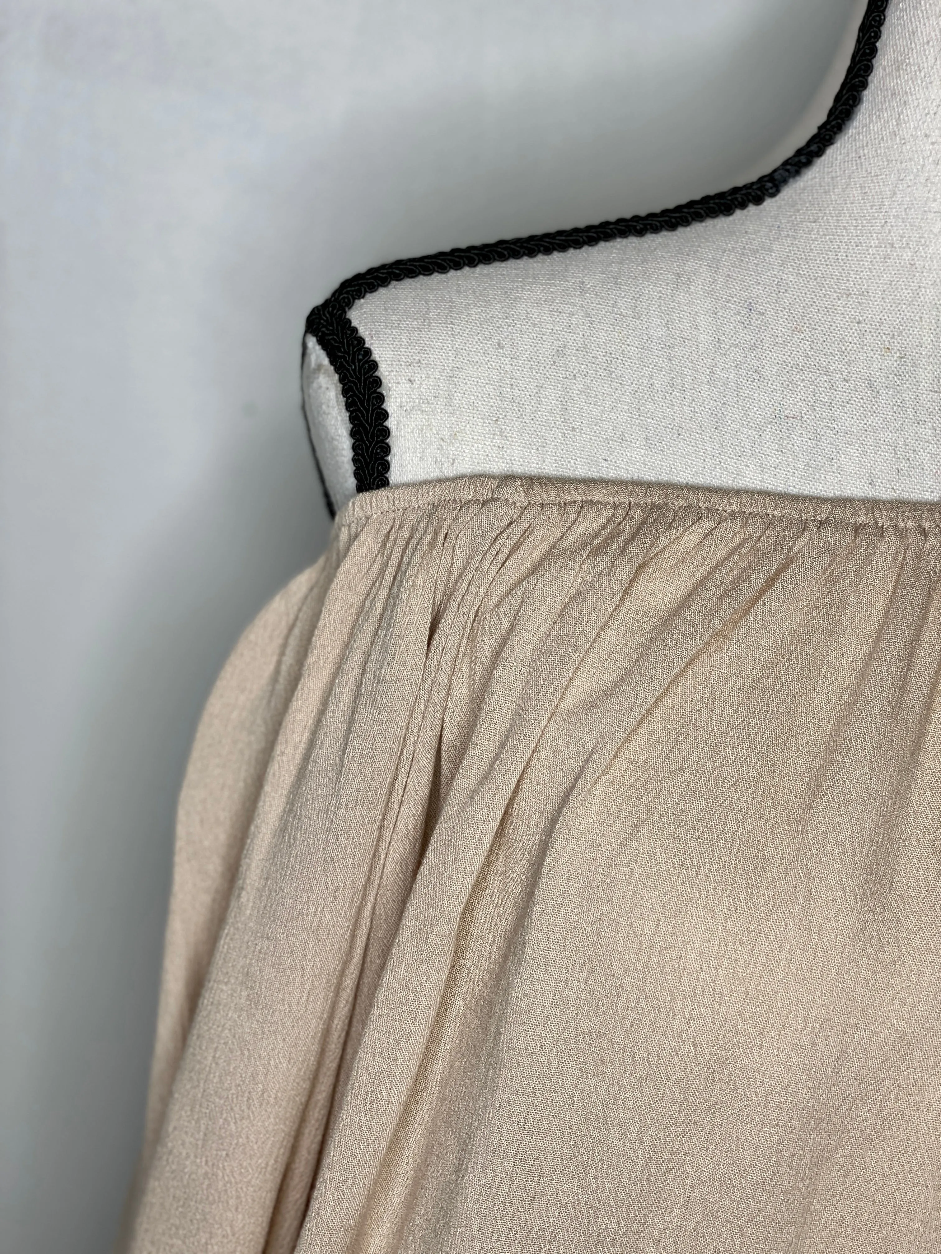 Beige All The Way Off The Shoulder Top