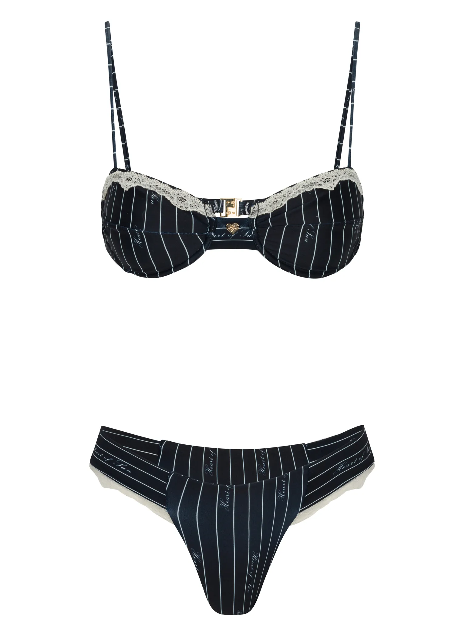 Belle Chérie Underwire Bikini Top | Pinstripe