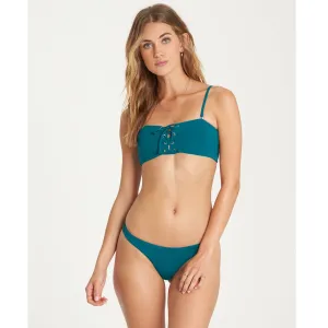 Billabong Women's Sol Searcher Lace Up Bandeau Bikini Top|Deep Lagoon