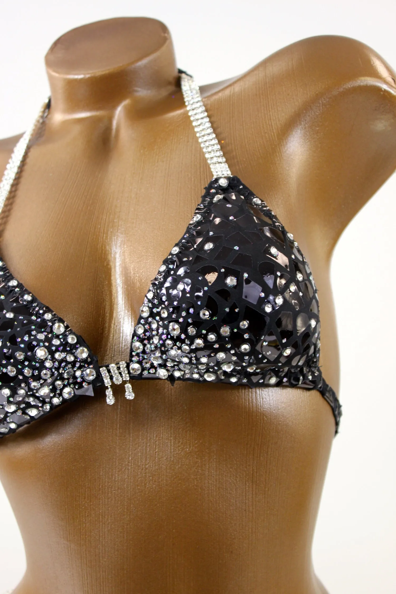 Black Broken Mirrors Bikini Suit