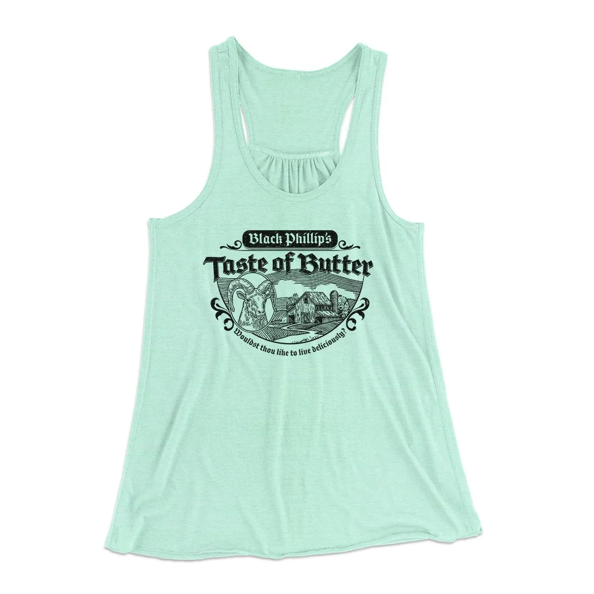 Black Phillip's Taste Of Butter Women's Flowey Tank Top