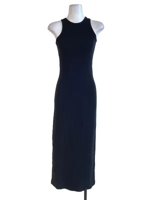 Black Ribbed Tank Dress