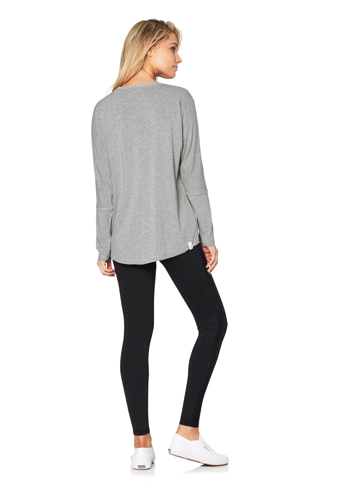 BONNEY LONGSLEEVE BATWING TEE - GREY MARLE