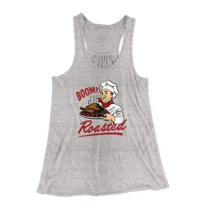 Boom Roasted Funny Thanksgiving Women's Flowey Racerback Tank Top