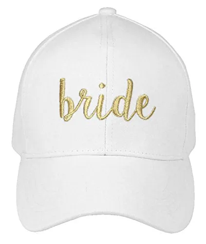 Bride & Bride Tribe Cursive Embroidered Cap by Funky Junque