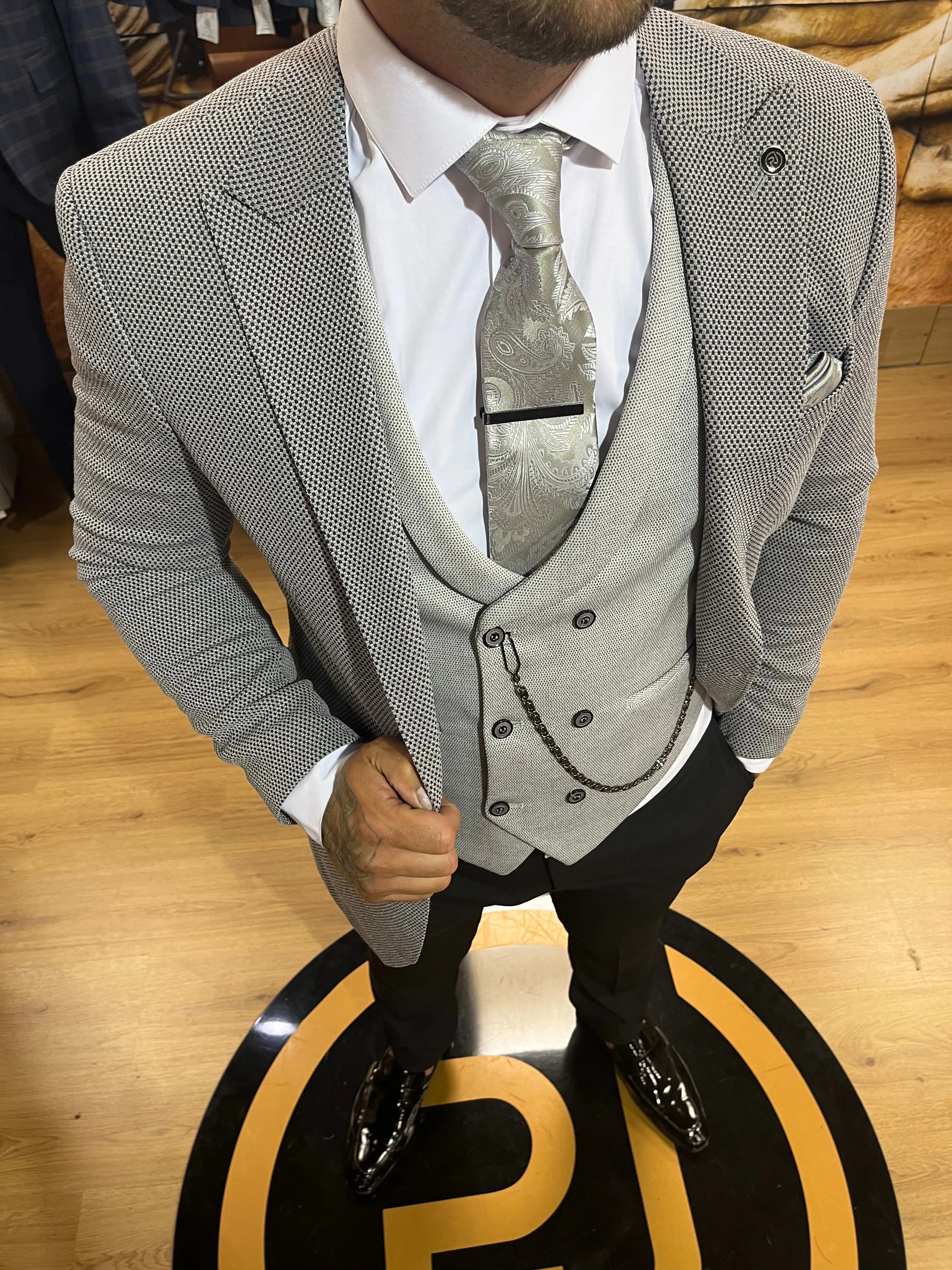 Brigante - Grey 3 Piece Suit