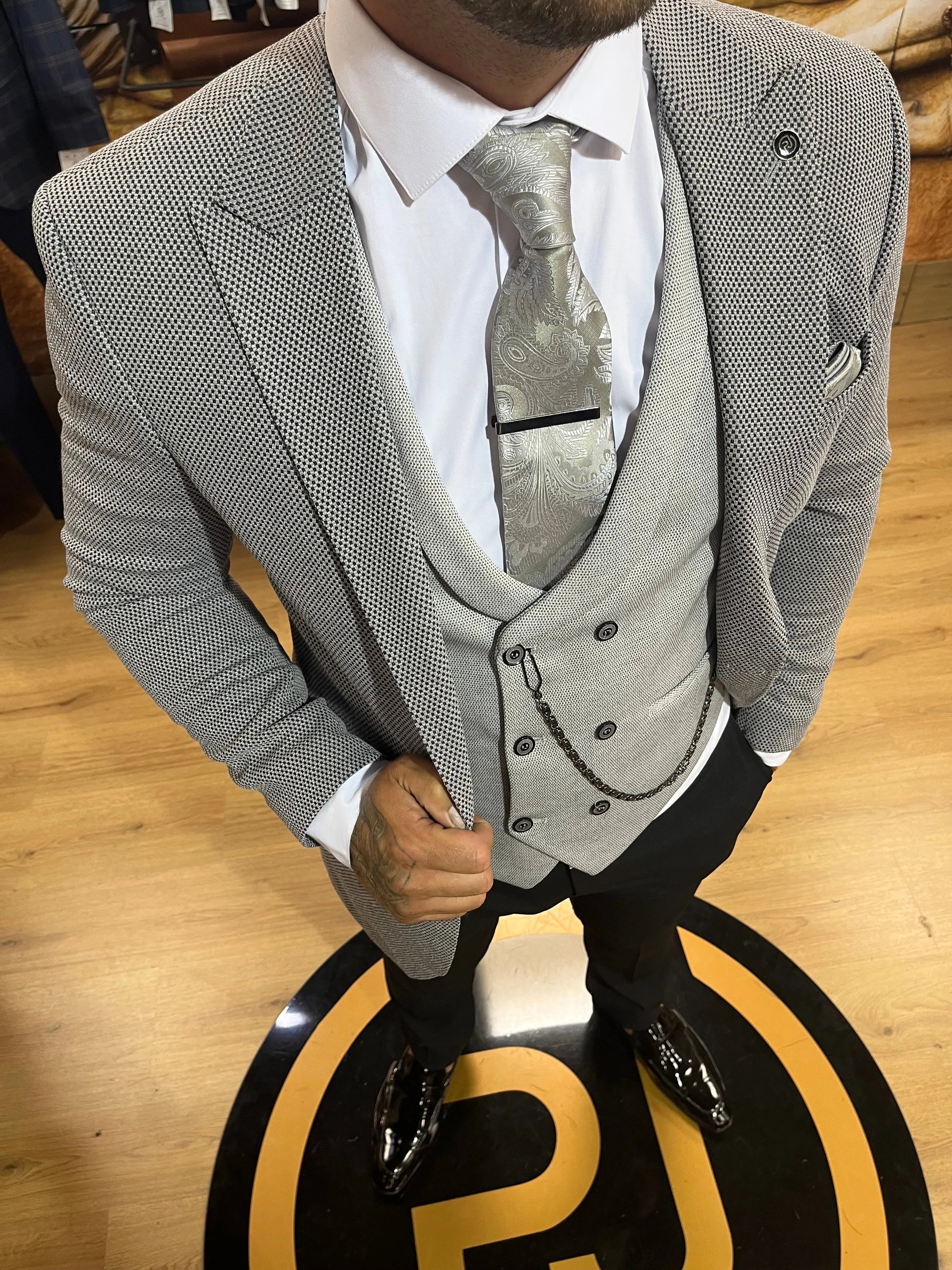 Brigante - Grey 3 Piece Suit