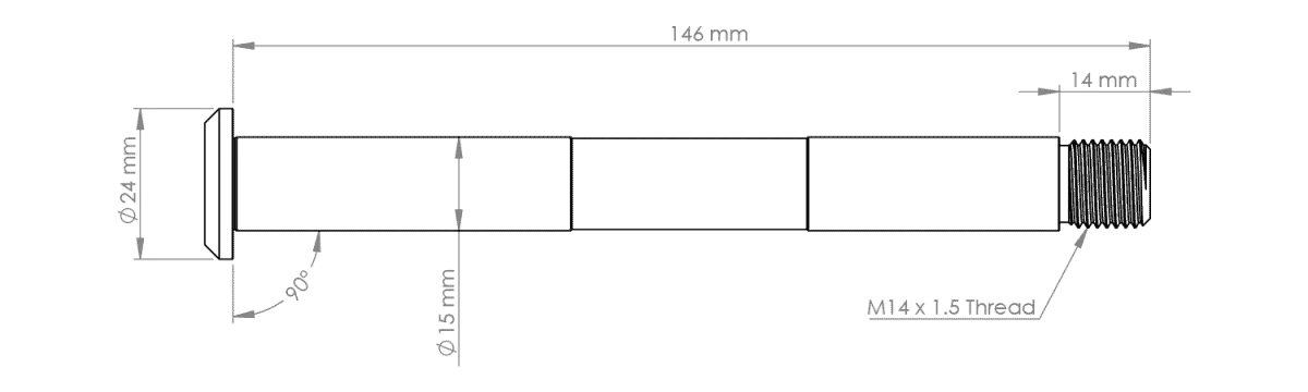 Burgtec Fork Axle - Fox Pre 2021 (Non-Boost)