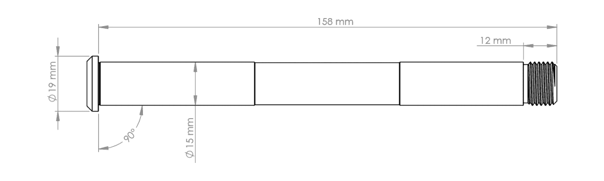 Burgtec Fork Axle - Rockshox Boost