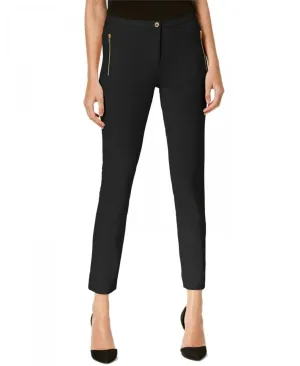 Calvin Klein Suits Women's Skinny Crepe Pants with Zipper Pockets. S8UPC380