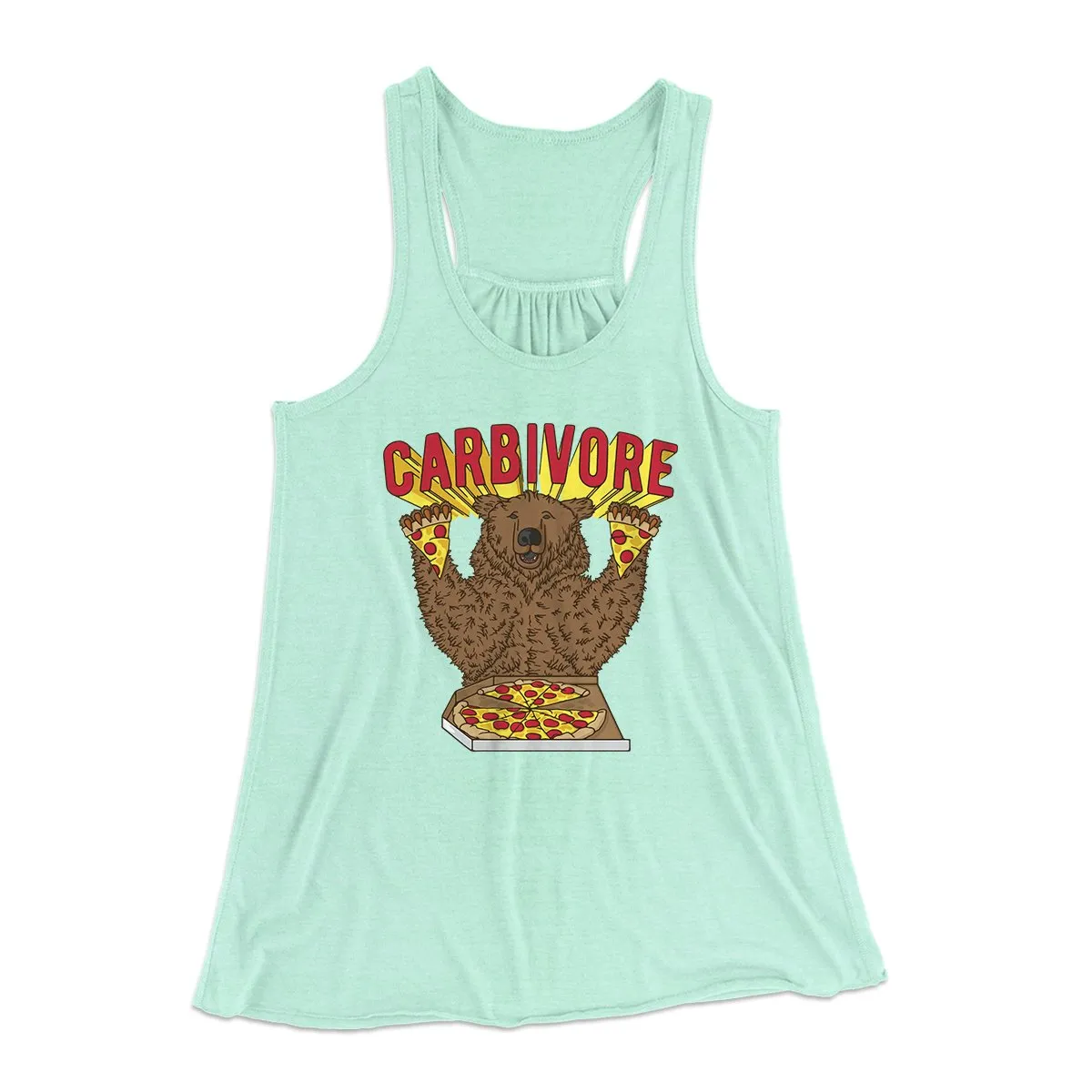 Carbivore Funny Women's Flowey Tank Top