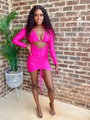 Cayman Ruched Dress Set