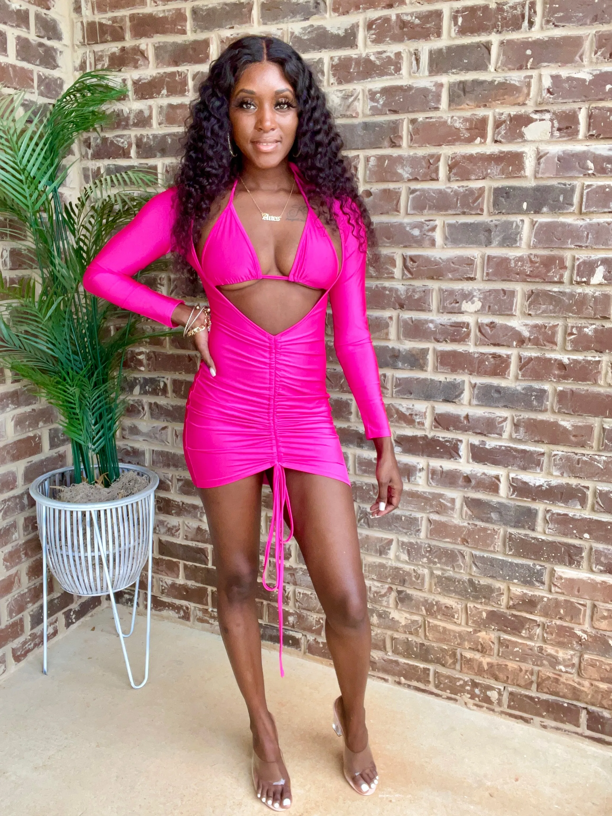 Cayman Ruched Dress Set