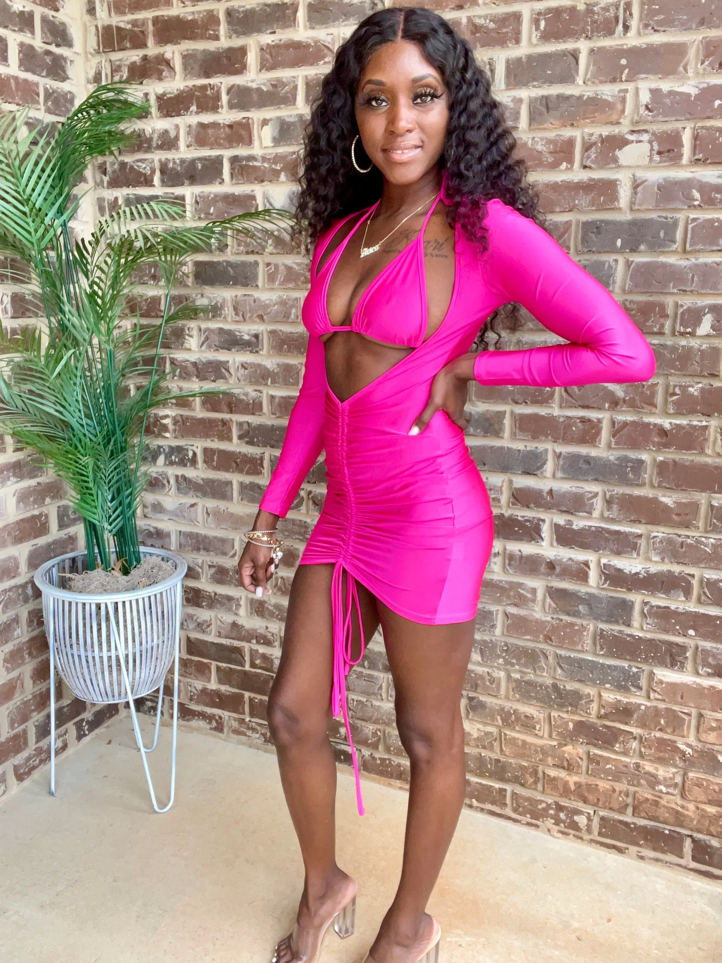 Cayman Ruched Dress Set