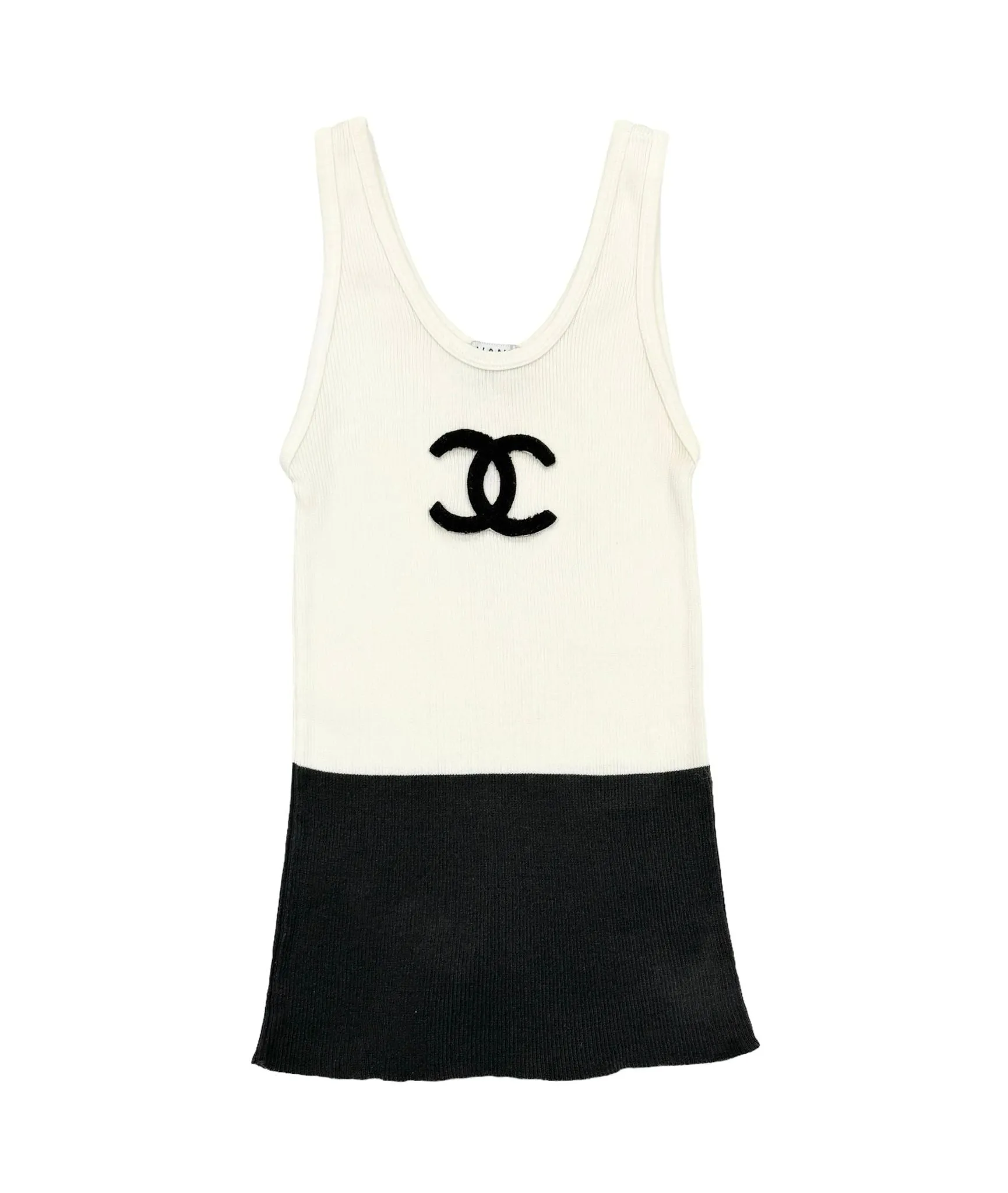 Chanel Logo Ribbed Tank