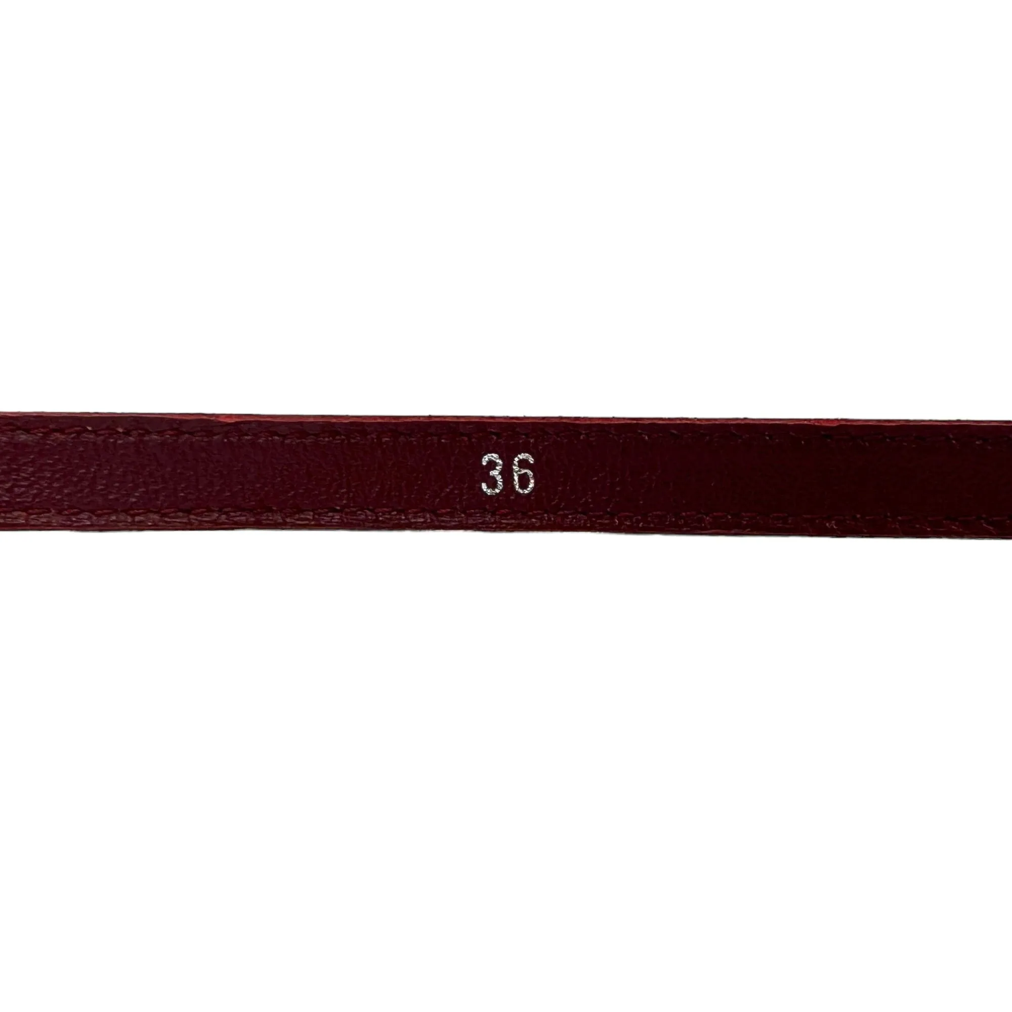 CHANEL Thin Patent Leather Belt with "CC" Logo Clasp - Burgundy