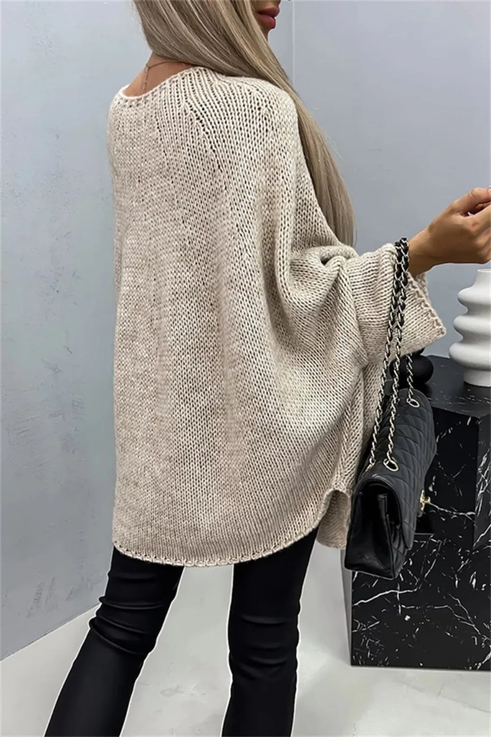 Chicago Round Neck Batwing Sleeve Sweater