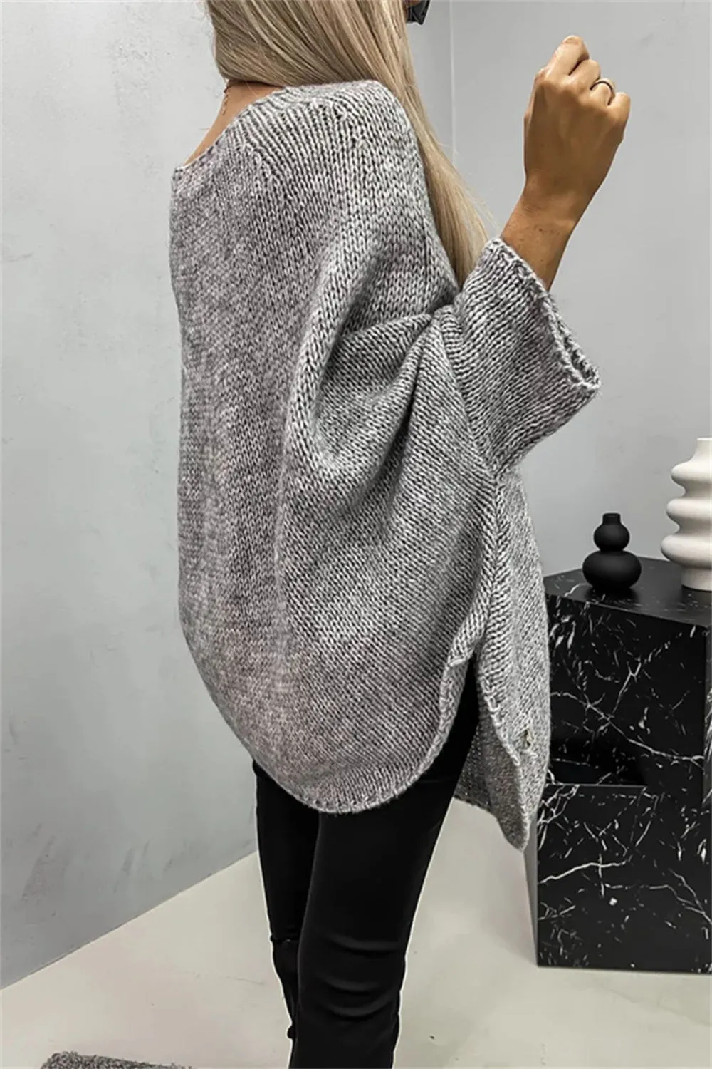 Chicago Round Neck Batwing Sleeve Sweater