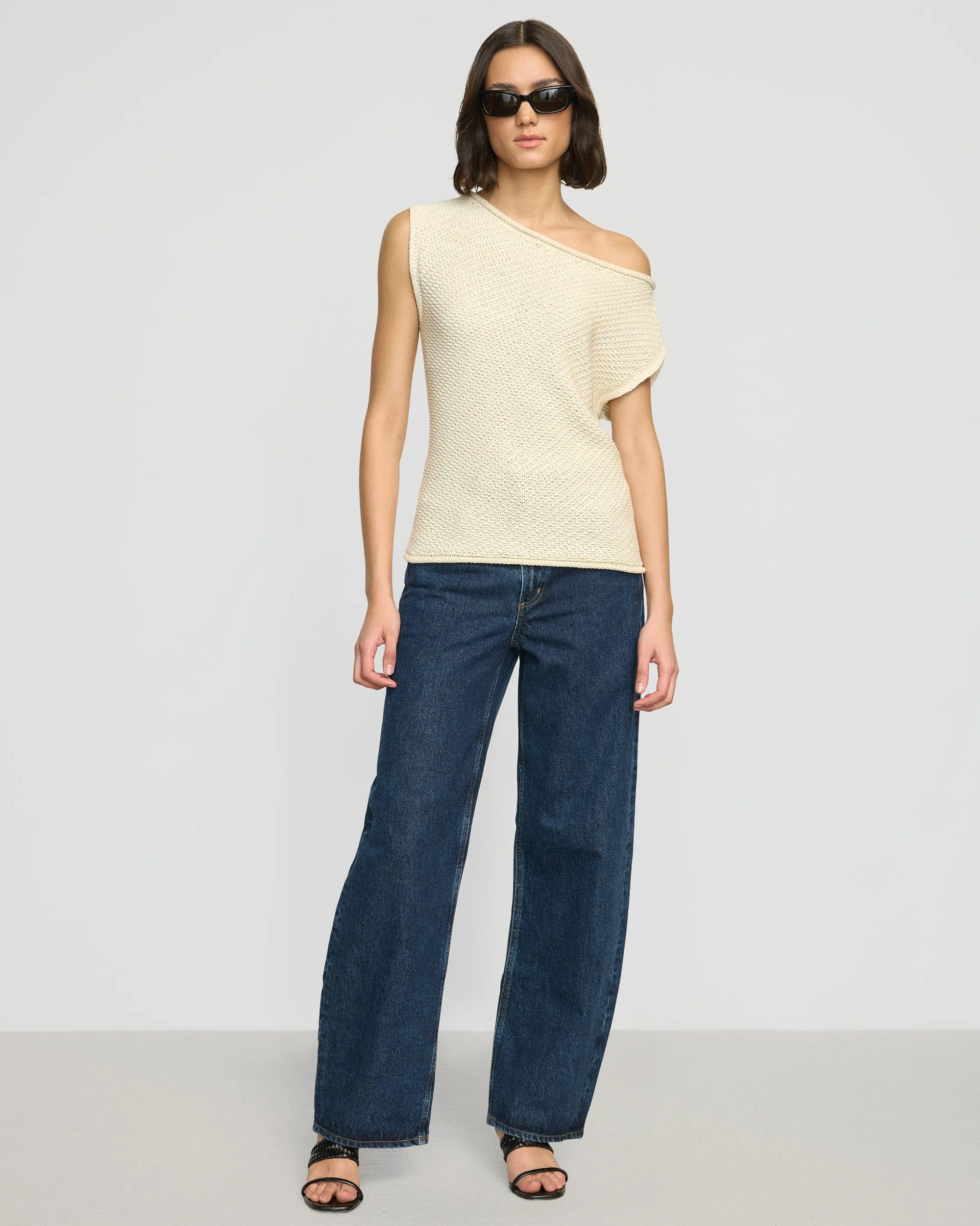 Chisa Textured Off-Shoulder Knit Top