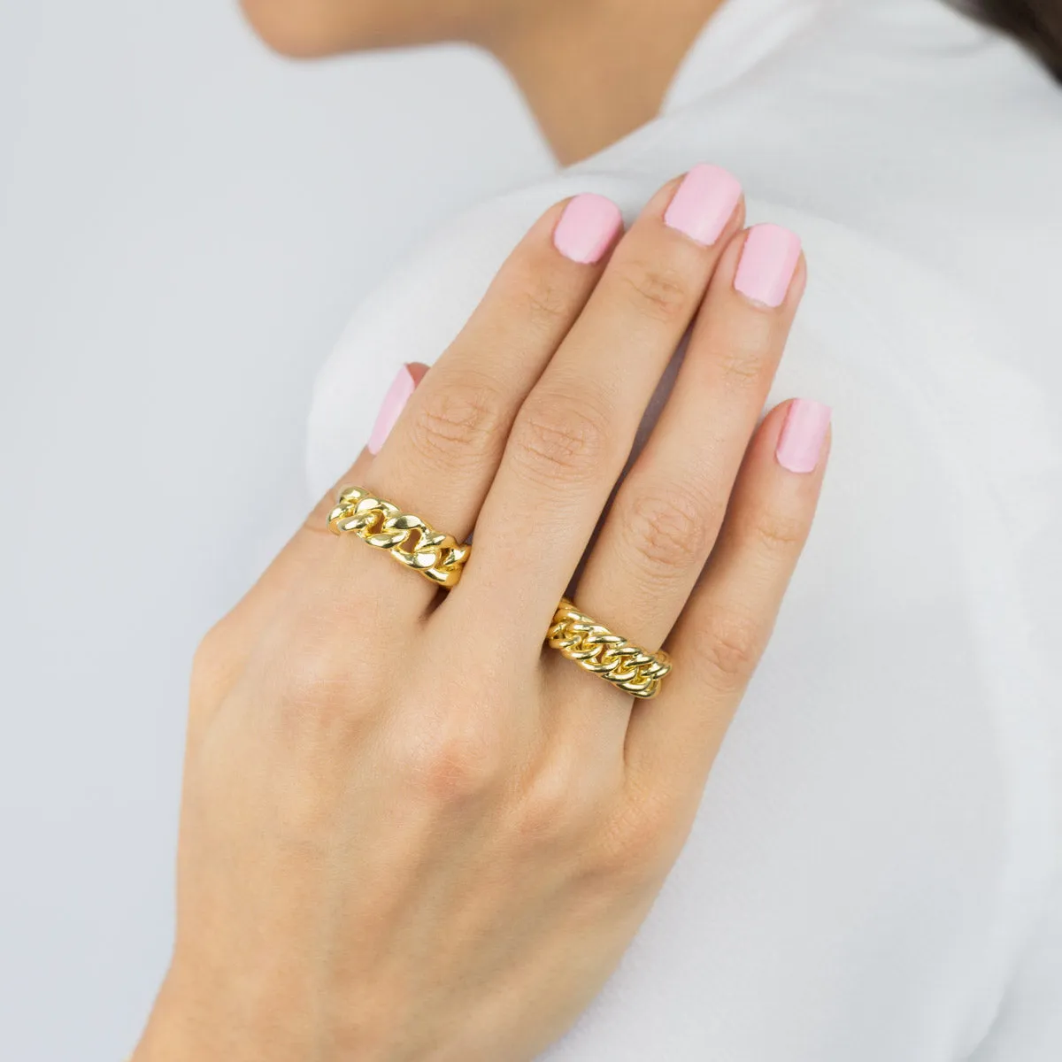 Chunky Double Curb Chain Ring