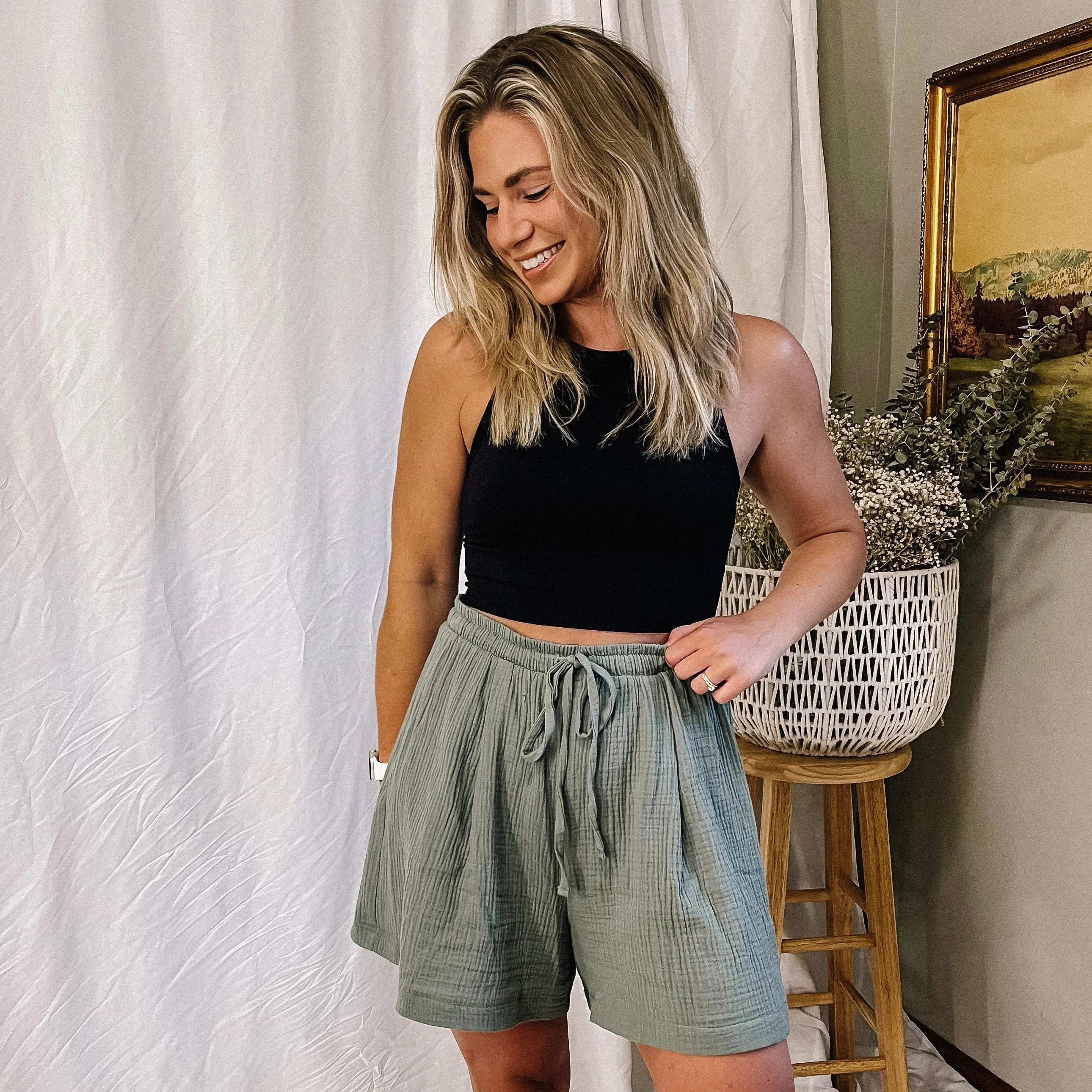 Classic Crop Tank - Black - LAST ONE