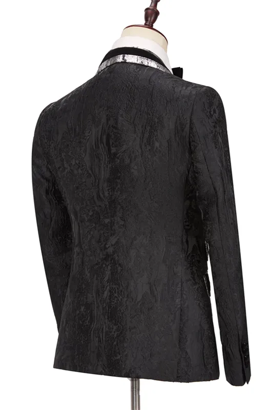 Classy Black Peaked Lapel Double Breasted Men Suits Online