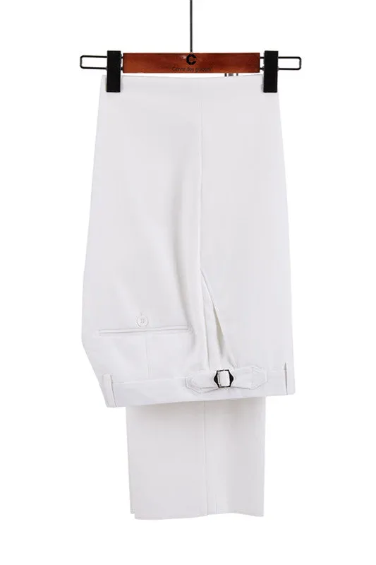 Classy White and Black Double Breasted Men Suits Online