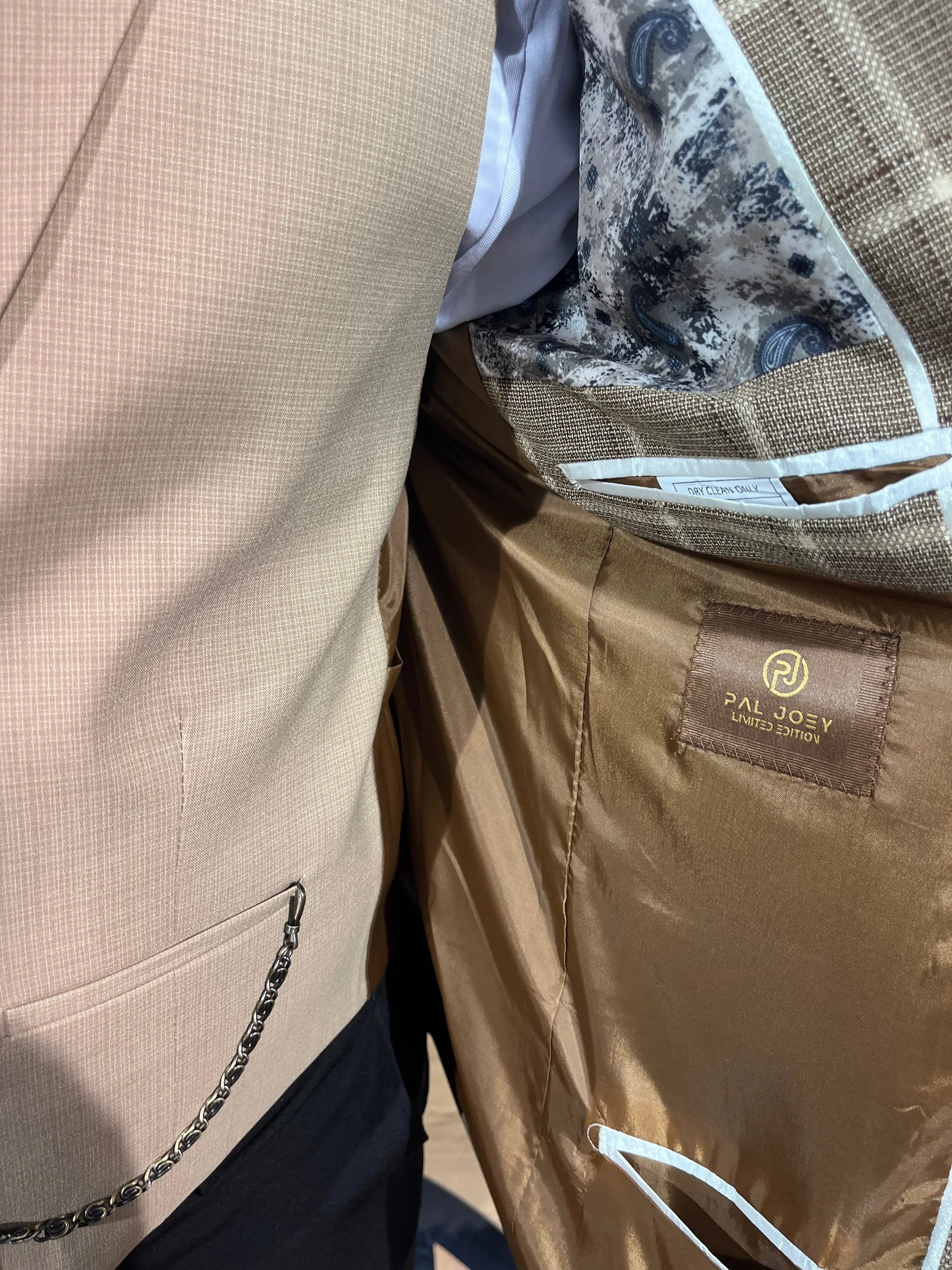 Clayton - Brown/Cream 3 Piece Suit
