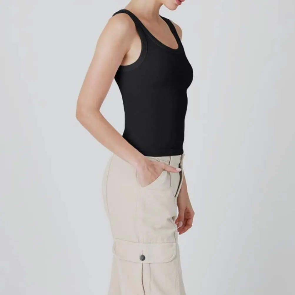 Closet Essential Reversible Tank - Black - LAST ONE